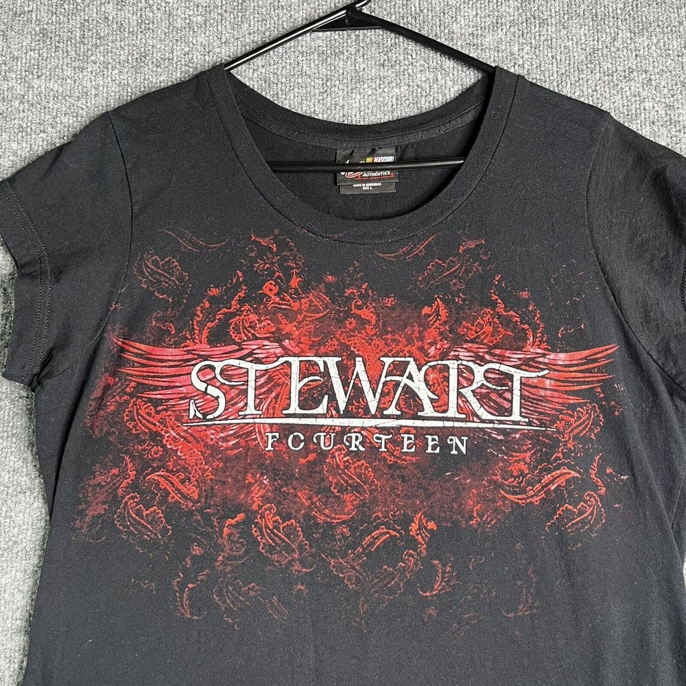 NASCAR Tony Stewart T-shirt Women's L Double Sided Y2K Style Chase Authentics - Picture 2 of 7